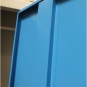 Schließfachschrank aus Stahl, 105 cm hoch, 107x50 cm (B/T), 9 Fächer, 3-spaltig, 